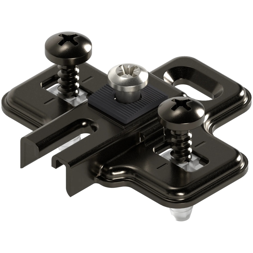 Placuta balama MODUL, in cruce, inaltare 0mm, EXPANDO 194K6100E, negru onix