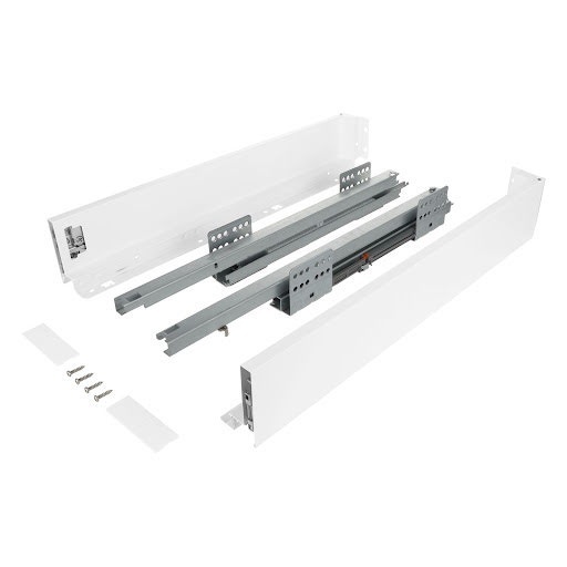 Riex ND60: Sertar cu amortizare 40kg pentru PAL 18mm, H 84, L550mm - alb
