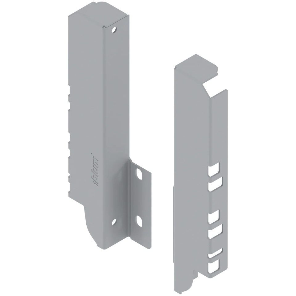 Suport spate sertar, dr+stg pt extragere sub chiuveta C (192mm), gri aluminiu