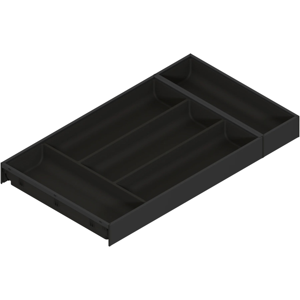 AMBIA-LINE Organizator pt tacamuri, pt LEGRABOX/MERIVOBOX Sertar, Plastic/otel, 5 Compartimente pt tacamuri, NL=550 mm, Latime=300 mm, negru-carbon