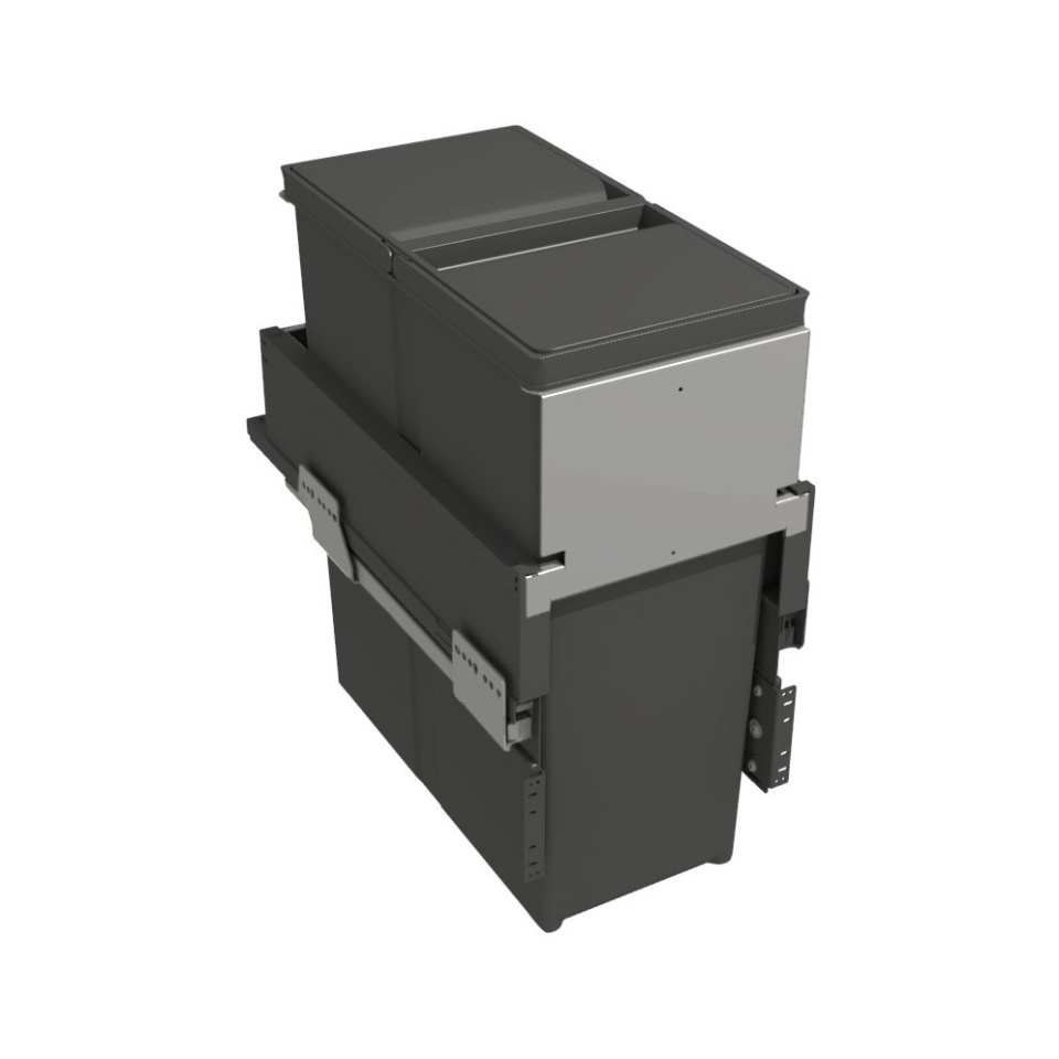 Cos gunoi extractibil 580, corp 300mm, 1 x 40l, H506mm, gri antracit