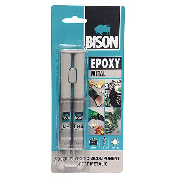 Epoxy Metal BL(otel lichid)BISON adeziv epoxidic bicomponent 2x12ml Bison