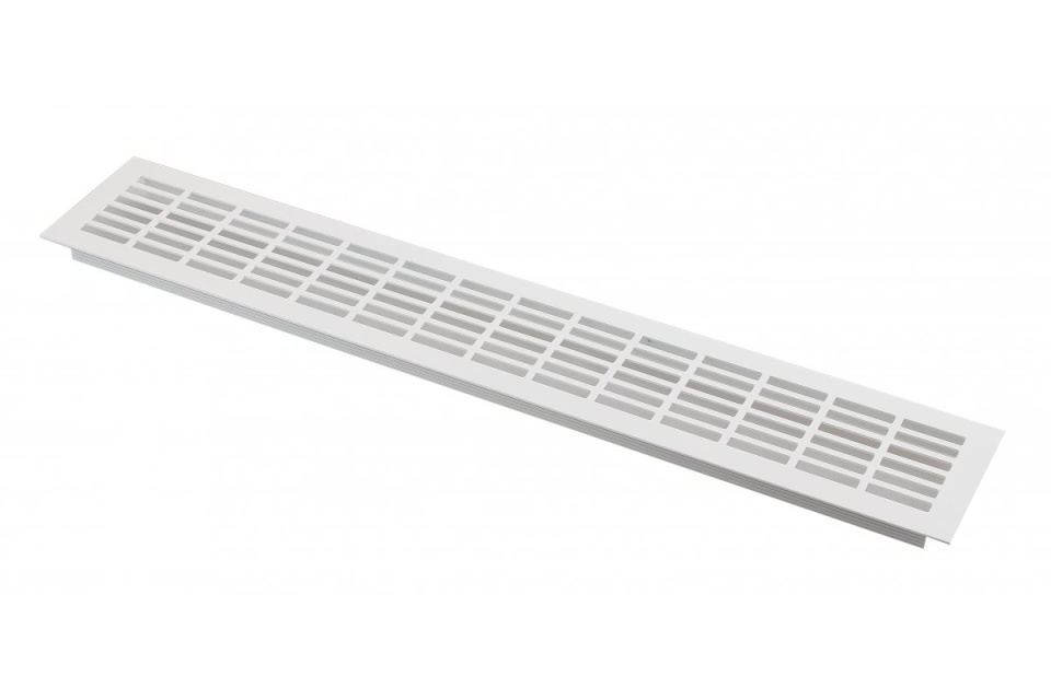 Grila aerisire aluminiu 480x 80mm - alb