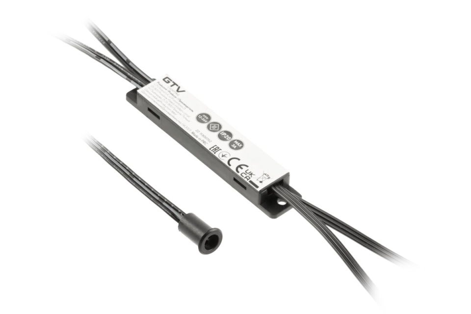 Intrerupator fara contact pentru banda led, max 36W, DC12V, 1 senzor, negru