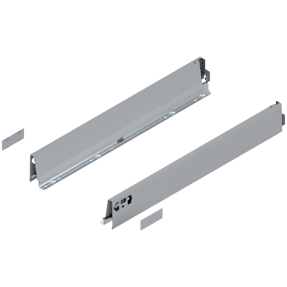 Laterala sertar TANDEMBOX M 83 mm, 600 mm, dr+stg, pentru TANDEMBOX intivo/antaro, gri aluminiu