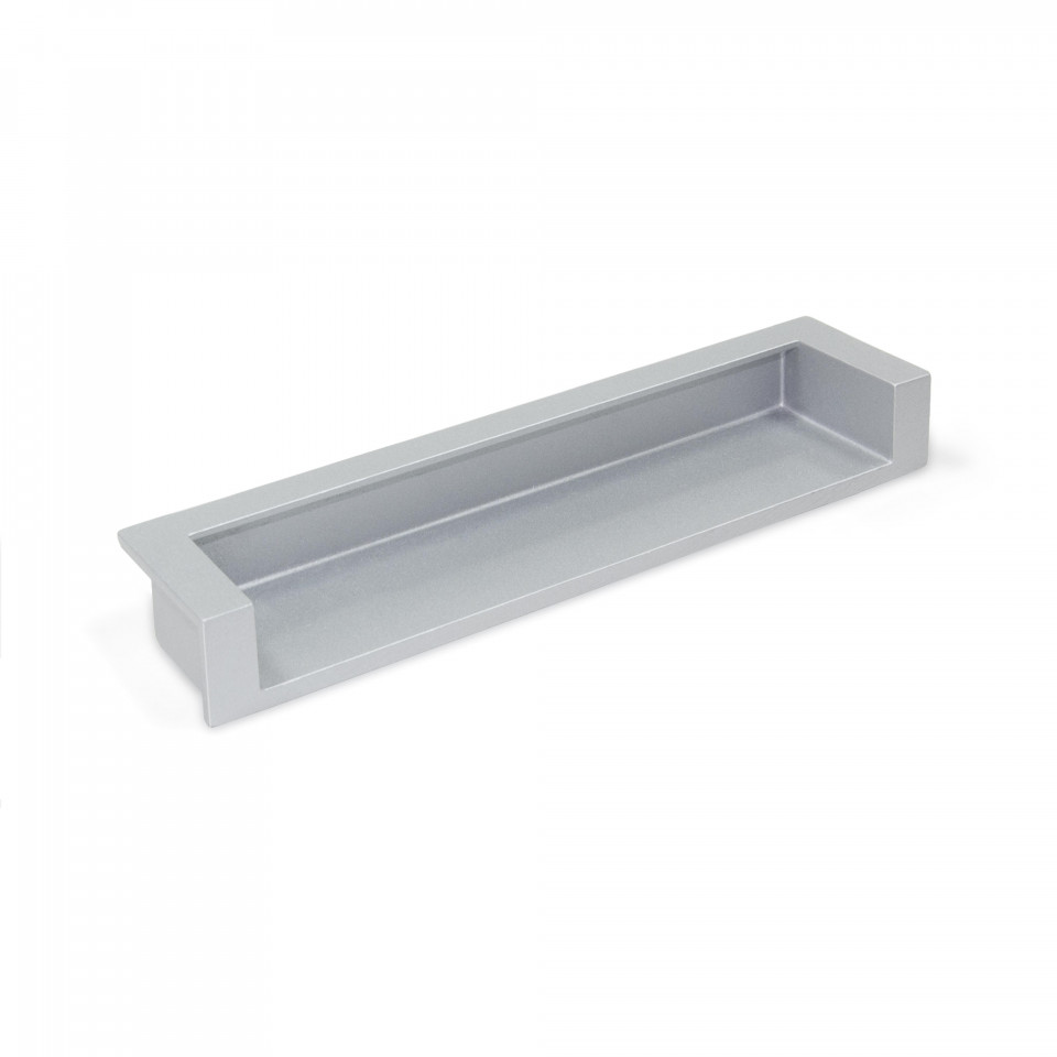 Maner metalic ingropat MODENA - 128mm - gri aluminiu