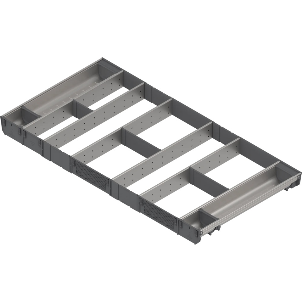 ORGA-LINE, Set combinat TANDEMBOX, NL=500mm, KB=1000mm inox-periat/gri inchis