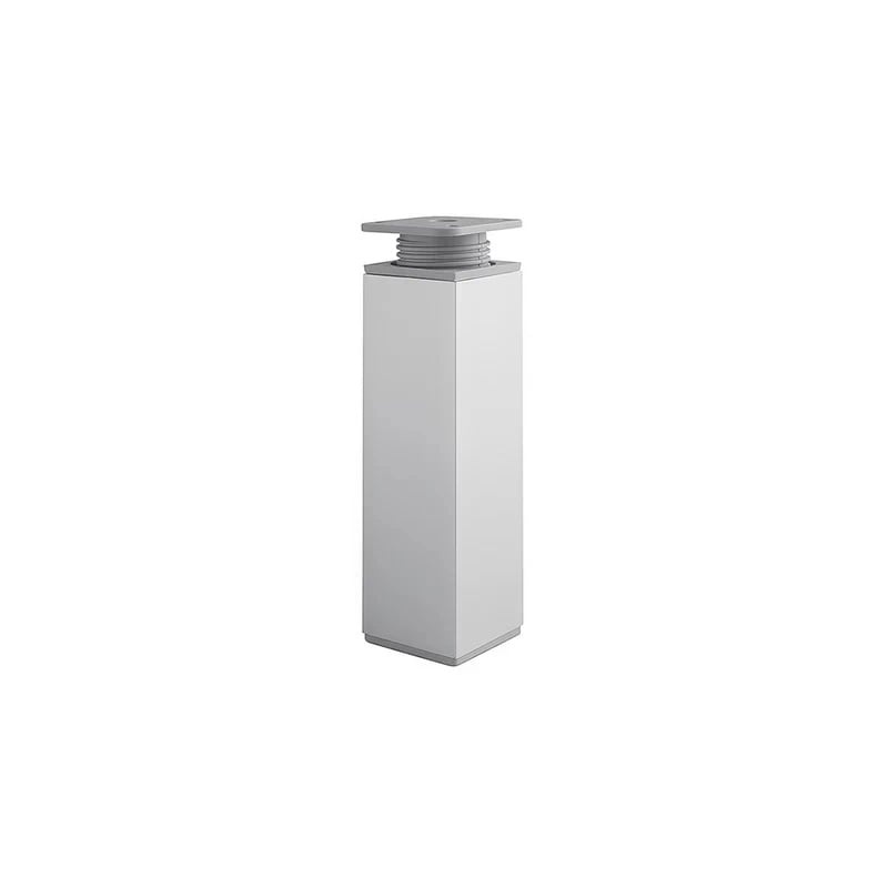 Picior mobilier patrat 40mm, H= 150mm - Aluminiu, reglabil, DAK26
