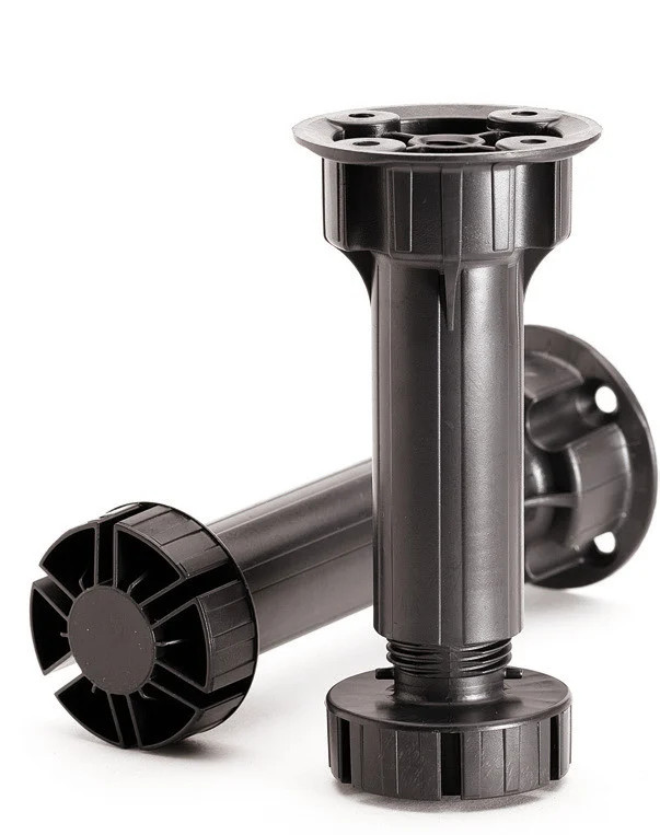 Picior plastic negru reglabil h=150mm