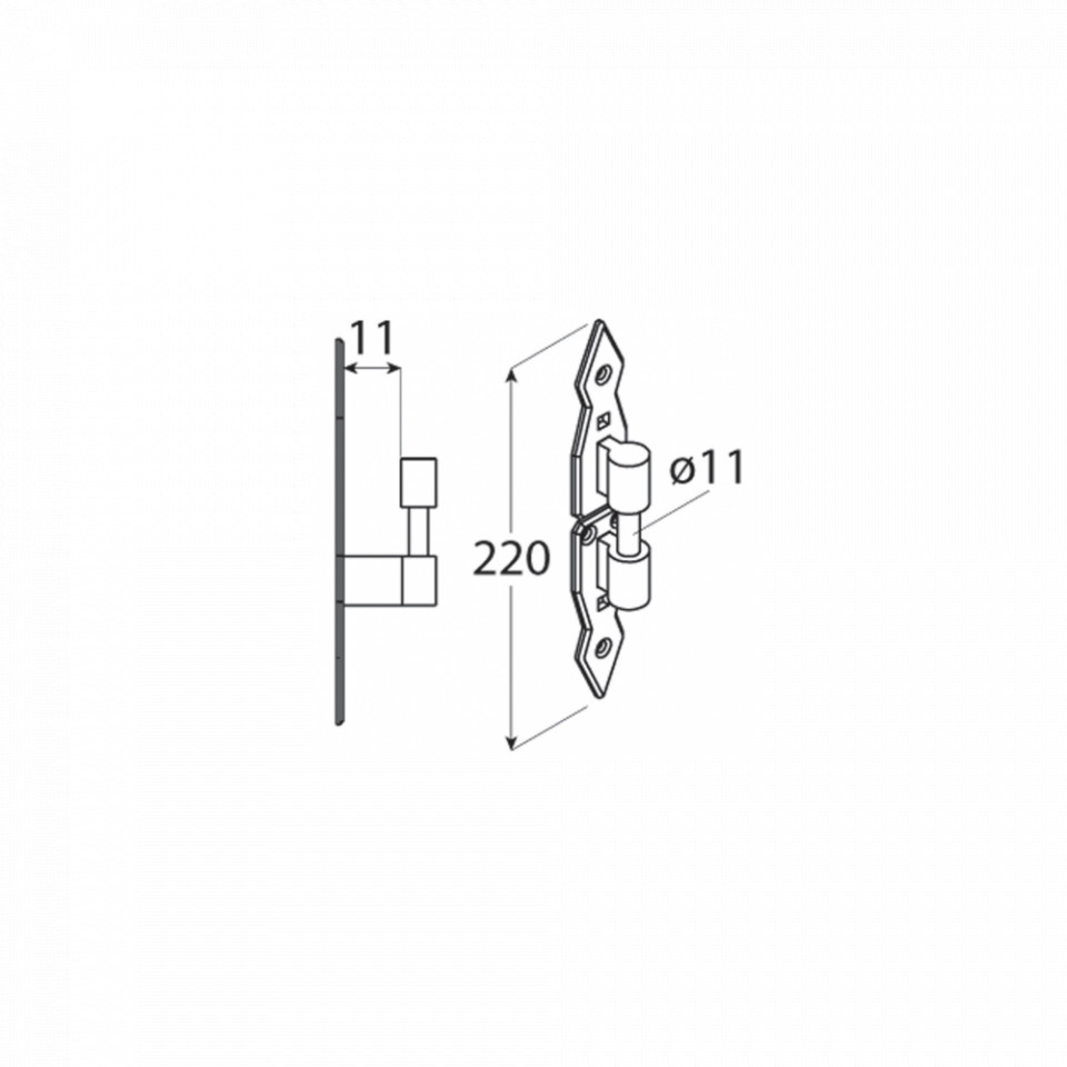 Pivot balama 11x220x4mm