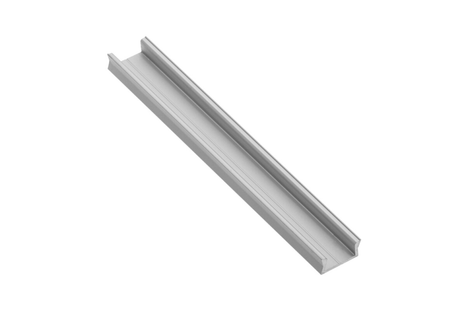 Profil din aluminiu pentru LED GLAX mini, aplicat, argintiu, 3m