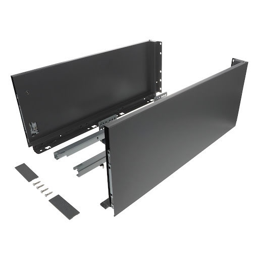 Riex ND60: Sertar cu amortizare 40kg pentru PAL 18mm, H 199, L300mm - gri inchis