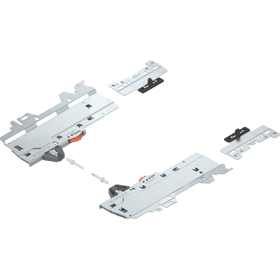 Set TIP-ON Blumotion pt MERIVOBOX tip S0, NL=270-300mm, 0-10kg, alb, dreapta+stanga