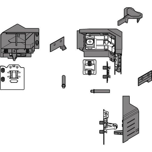 SYNCROMOTION set pt front de colt inaltime M, gri