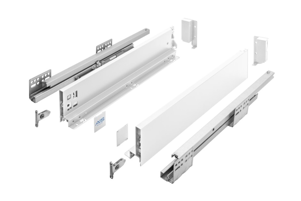 AXISPRO: Sertar cu amortizare 40kg, H 86, L500mm - Alb