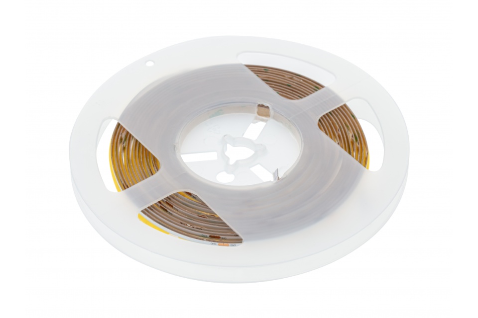 Banda LED COB alb rece, 12V, 6200K, latime 8mm, 11W/m, 480 leduri/m, L=5m/rola, dimabila