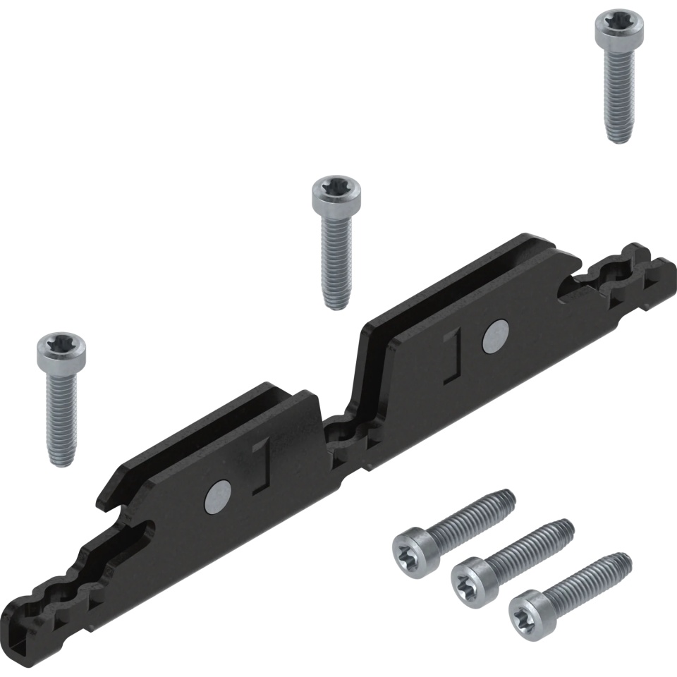 Cuplaj pentru fronturi cadre aluminiu AVENTOS HKi, prindere cu surub, culoare negru onix