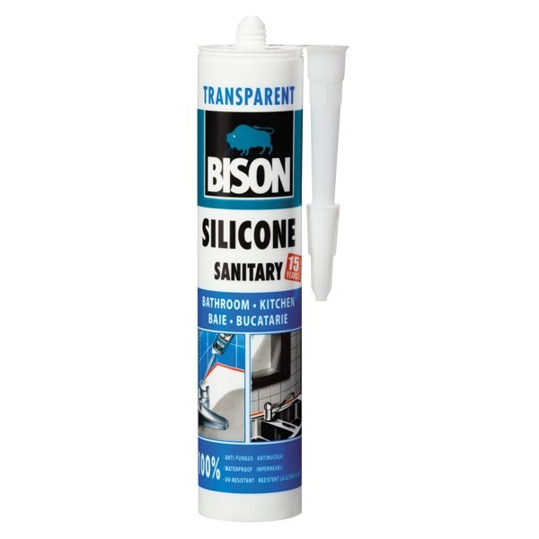 Etansant BISON 280ml silicon sanitar – transparent Bison