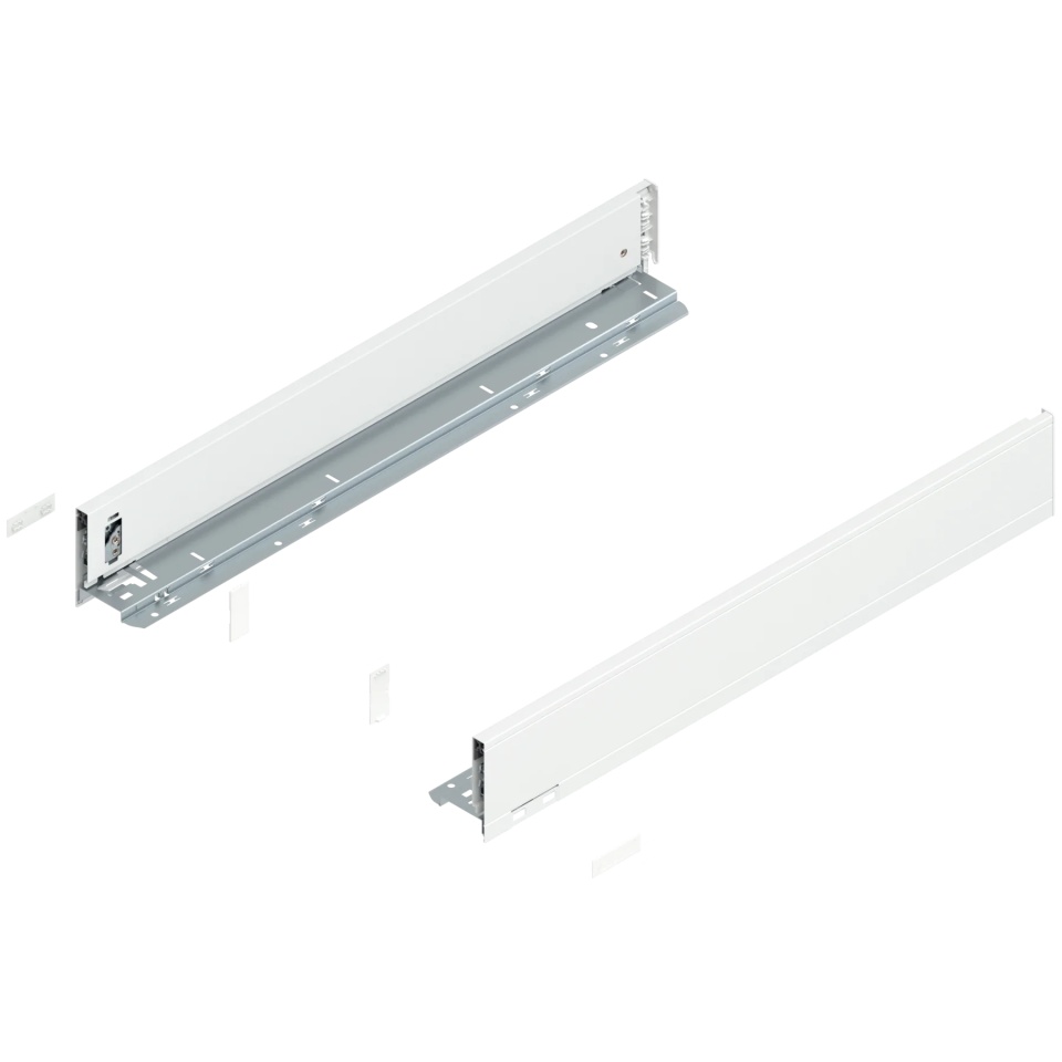 Laterala sertar LEGRABOX M 90.5 mm, NL=600 mm, dr+stg, pure, alb-matase mat