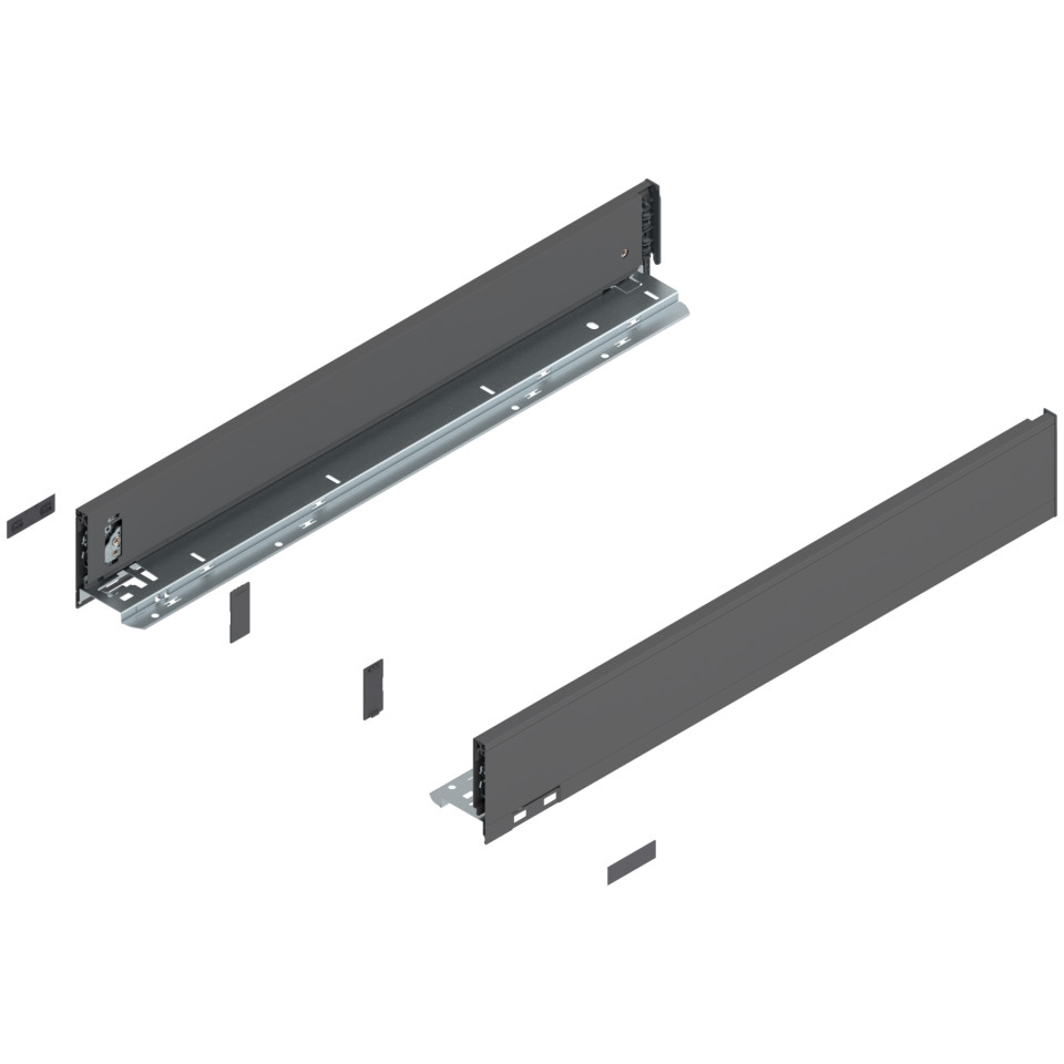 Laterala sertar LEGRABOX M 90.5 mm, NL=600 mm, dr+stg, pure, gri-orion mat