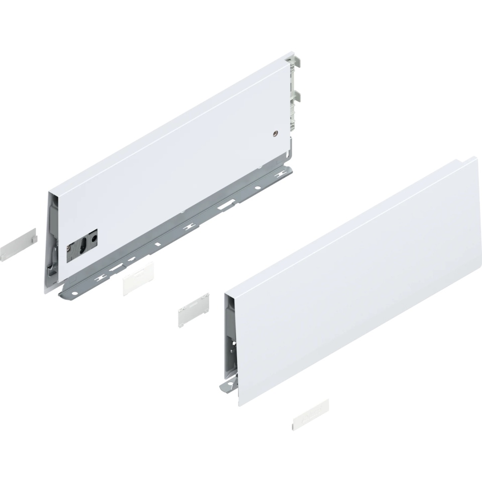 Laterala sertar MERIVOBOX K 350mm, dr+stg, alb matase, (129mm)