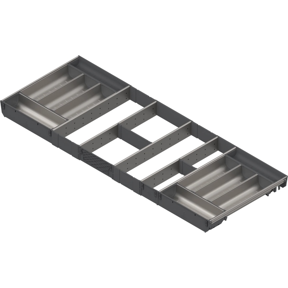 ORGA-LINE, Set casete TANDEMBOX, NL=450mm, KB=1200mm inox-periat/gri inchis