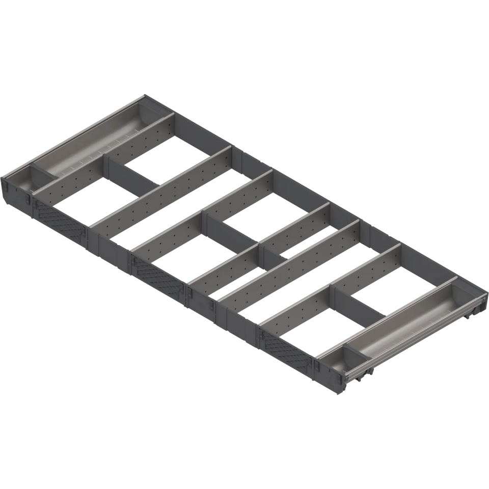 ORGA-LINE, Set combinat TANDEMBOX, NL=500mm, KB=1200mm inox-periat/gri inchis (ocupare completa)