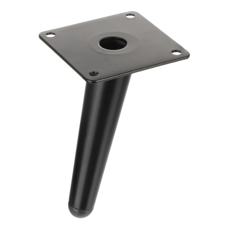 Picior mobilier inclinat H170, negru mat GS52