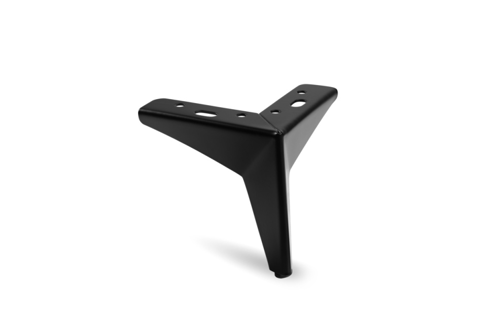 Picior STAR 125mm, otel, negru mat