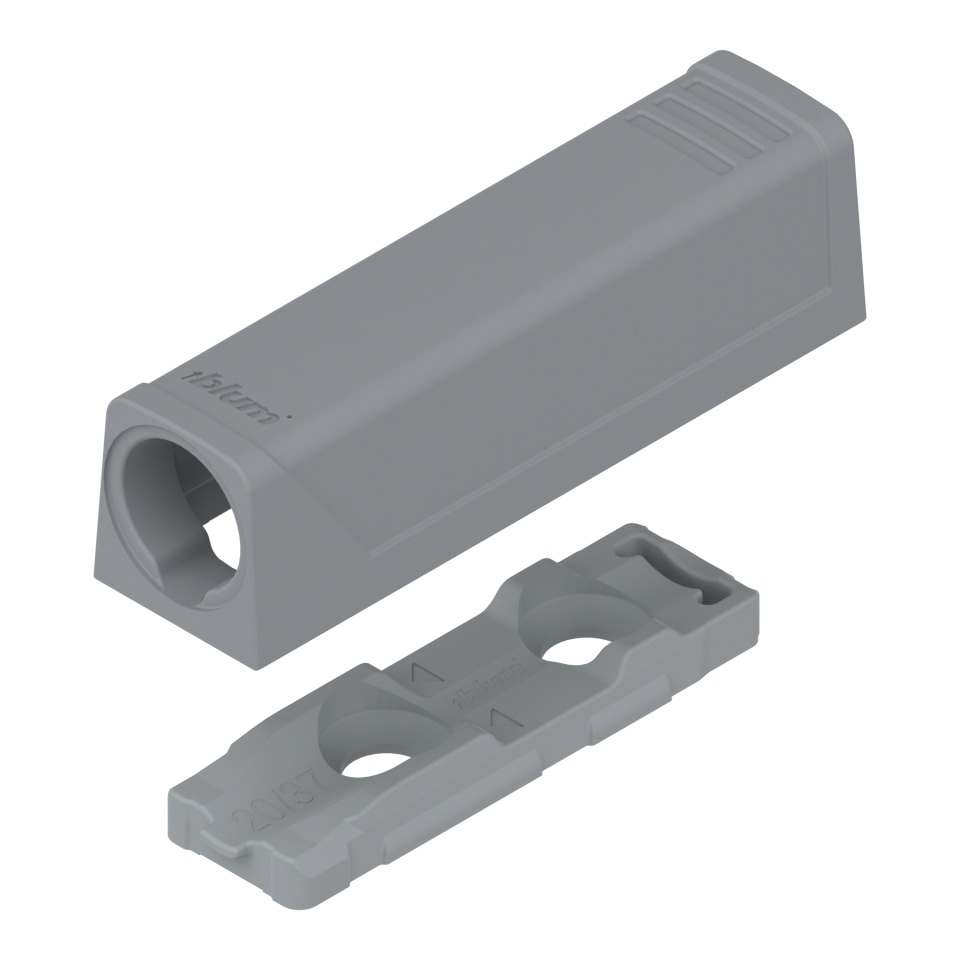 Placuta adaptor scurta pt TIP-ON de usi, dreapta, gri platina 956.1201