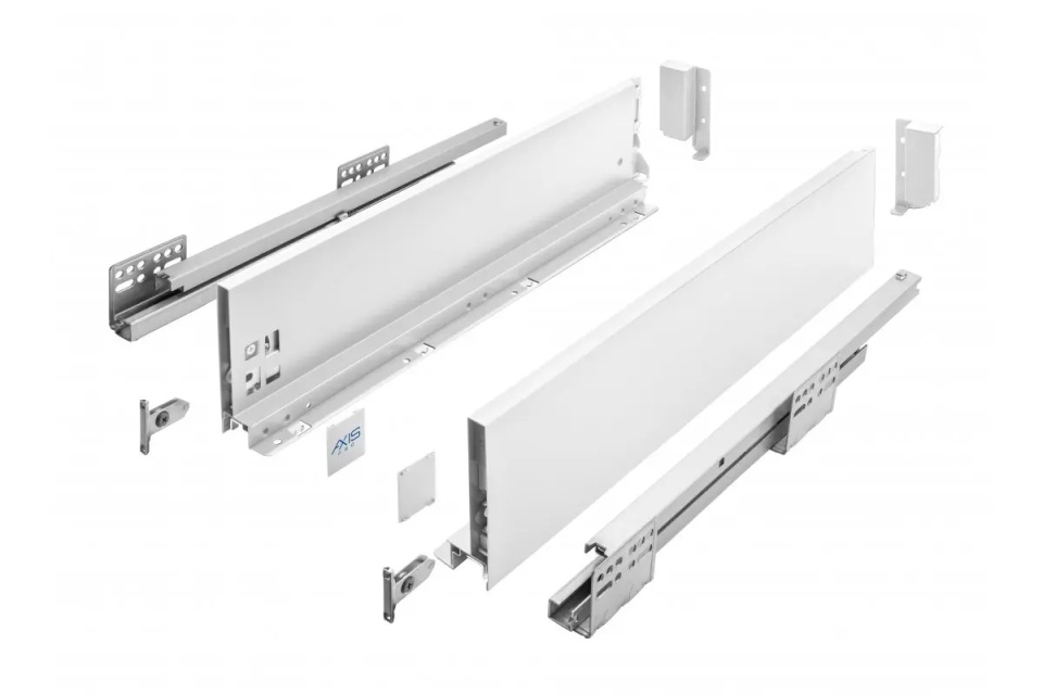 AXISPRO: Sertar cu amortizare 40kg, H 116, L300 mm - Alb