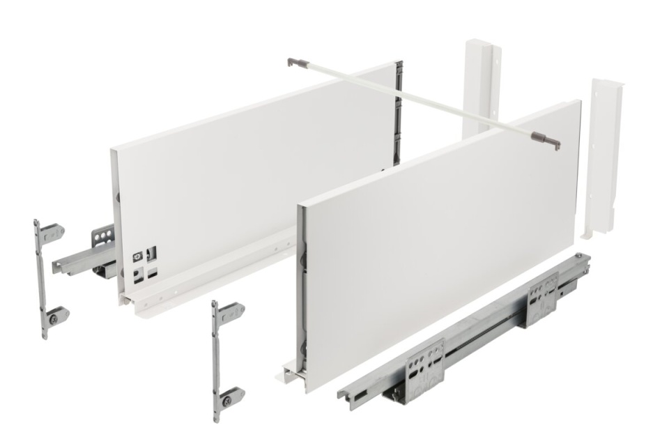 AXISPRO: Sertar Push to open 40kg, H 167, L450mm - Alb