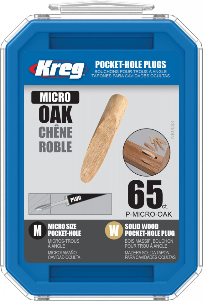 Dibluri KREG® Micro Pocket-Hole 65bucati - stejar