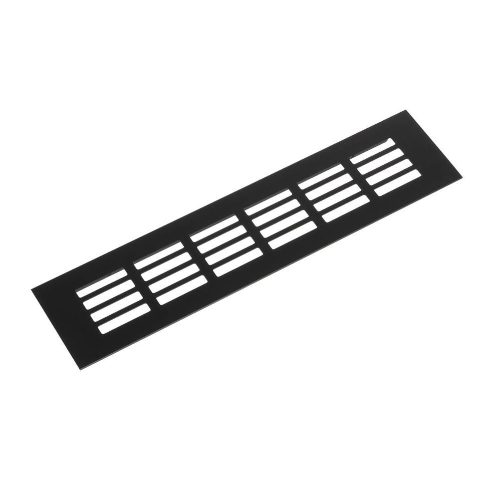 Grila aerisire aluminiu 1000x 60mm - negru mat
