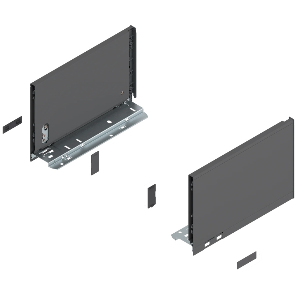 Laterala sertar LEGRABOX C 177 mm, NL=270 mm, dr+stg, pure, gri-orion mat