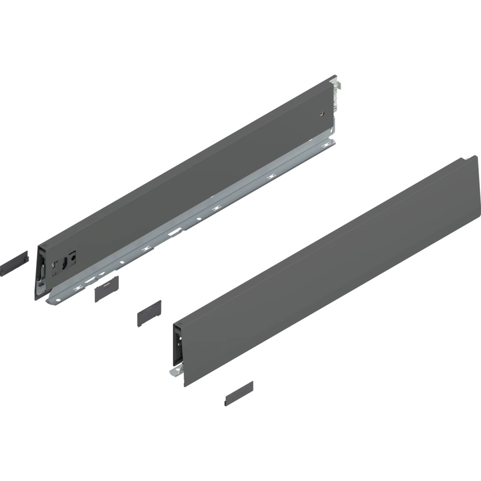 Laterala sertar MERIVOBOX M 550mm, dr+stg, gri-orion, (91mm) new