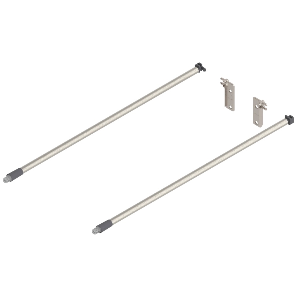 Lonjeron sertar MOVENTO/TANDEM, stanga/dreapta, lungime 450mm, culoare eloxat inox/gri praf