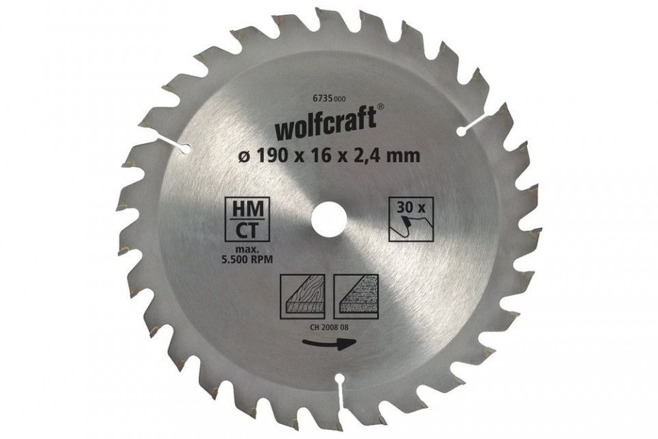 Panza circulara WOLFCRAFT 140 Z=18