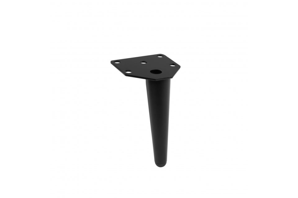 Picior ANCHOR 130mm, otel, negru mat