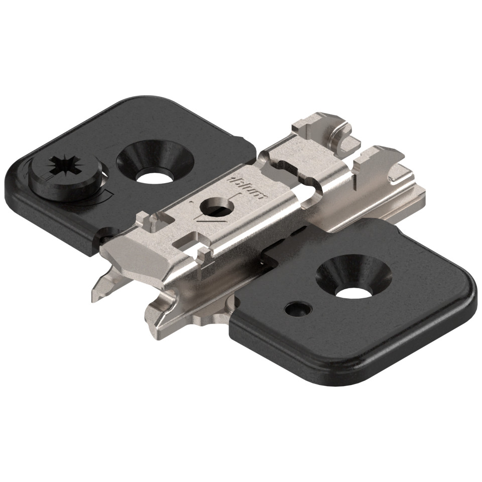 Placuta balama CLIP, in cruce, inaltare 0mm, excentric, Negru onix 173H7100