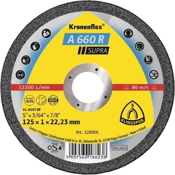 Disc de debitare A 660 R 125 x 1 x 22.23mm