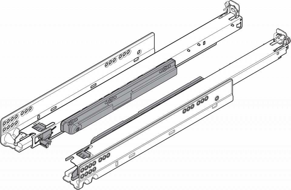 Poze Glisiera MOVENTO cu TIP-ON, NL=250, 40kg, Extractie totala