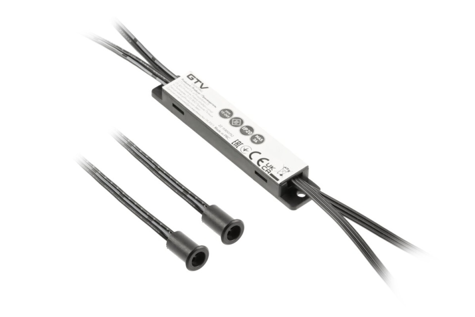 Intrerupator fara contact pentru banda led, max 36W, DC12V, 2 senzori, negru