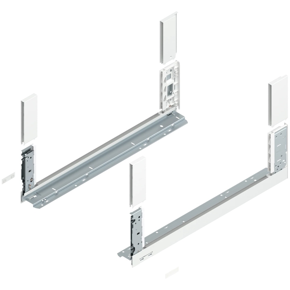 Laterala sertar LEGRABOX C 177 mm, NL=600 mm, dr+stg, free, alb-matase mat