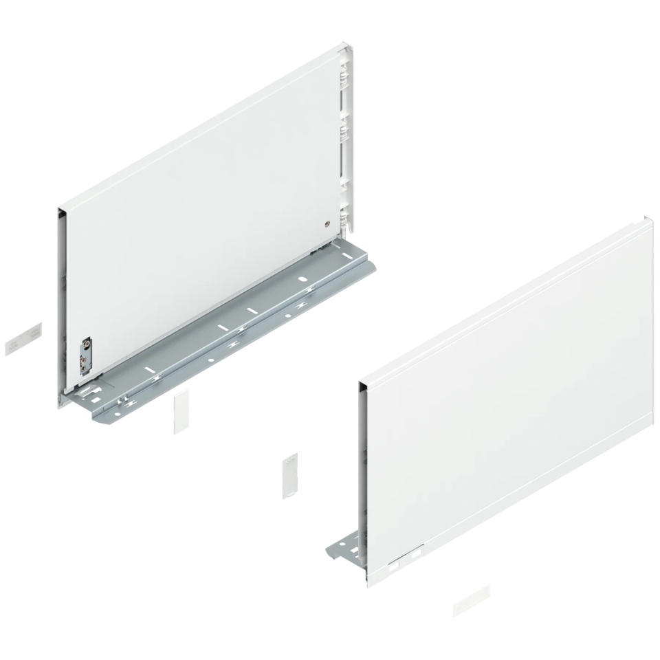 Laterala sertar LEGRABOX F 241 mm, NL=400 mm, dr+stg, pure, alb-matase mat