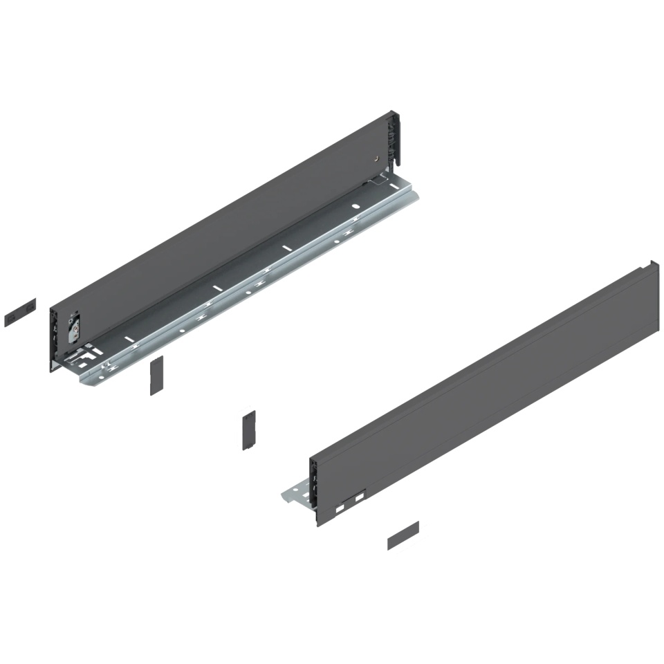Laterala sertar LEGRABOX M 90.5 mm, NL=550 mm, dr+stg, pure, gri-orion mat