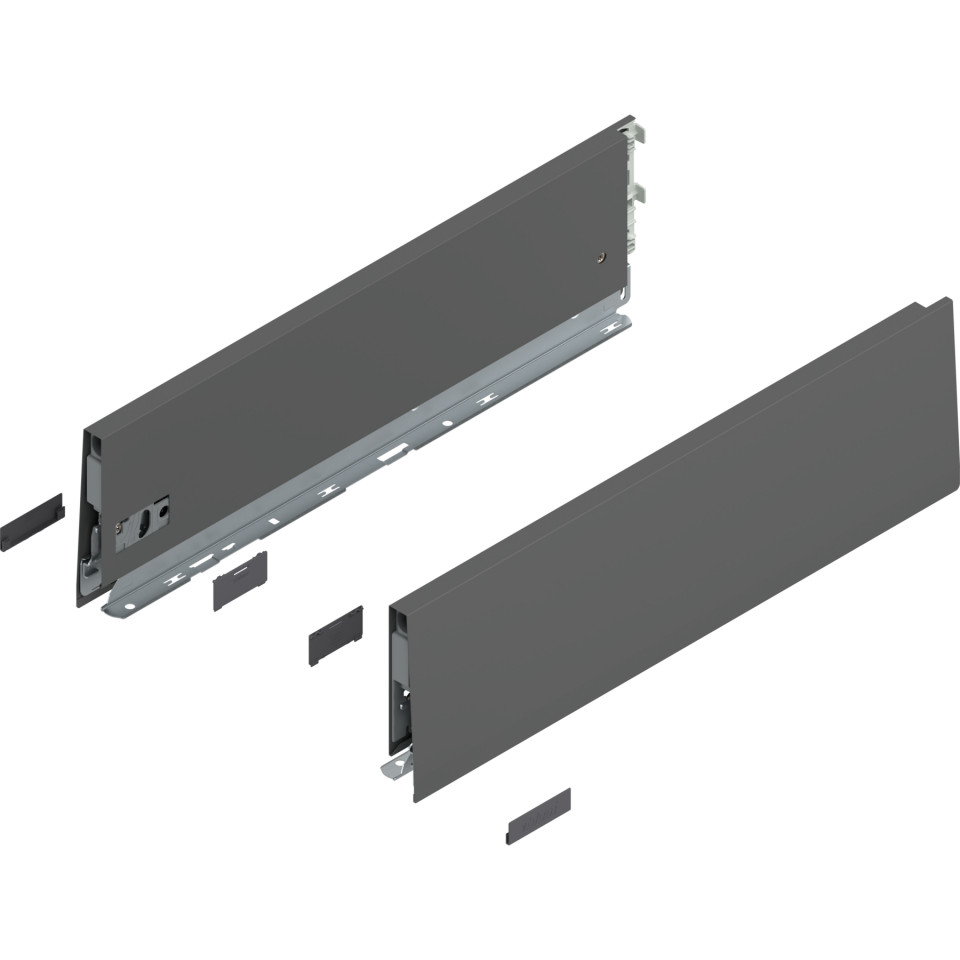 Laterala sertar MERIVOBOX K 450mm, dr+stg, gri orion, (129mm) (129mm) imagine noua