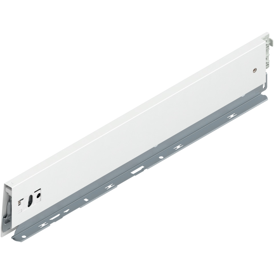 Laterala sertar MERIVOBOX M 500mm, stanga, alb-matase, (91mm)