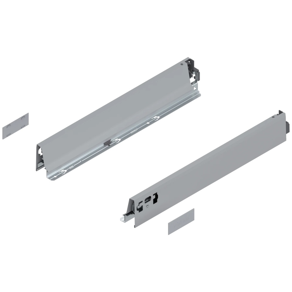 Laterala sertar TANDEMBOX N 68 mm, 450 mm, dr+stg, pentru TANDEMBOX intivo/antaro, gri aluminiu