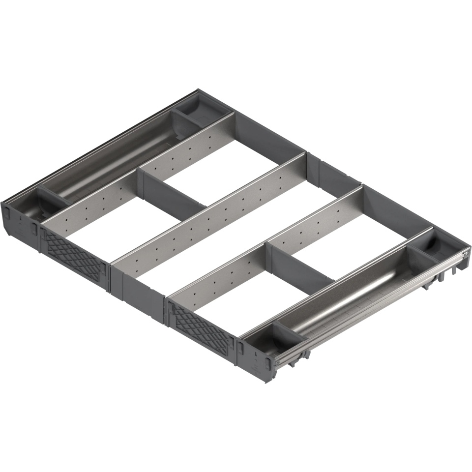 ORGA-LINE Set combinatpt TANDEMBOX L550mm, KB=800mm Inox periat + gri inchis, ocupare completa